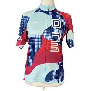 Craft OTM One Track Mind‎ Cycling Jersey Womens Large Blue Red MTB Nature Bike